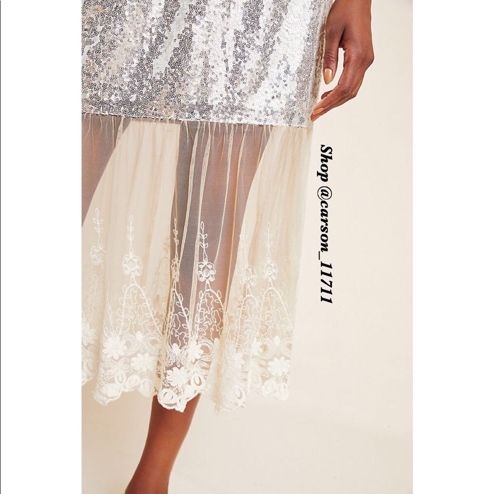 NWT Anthropologie Maribeth Sequined Midi Skirt - Picture 5 of 6